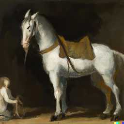 a horse, painting by Francisco de Goya generated by DALL·E 2